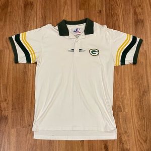 Logo Athletic vintage 90s NFL Pro Line Green Bag Packers polo shirt, size large